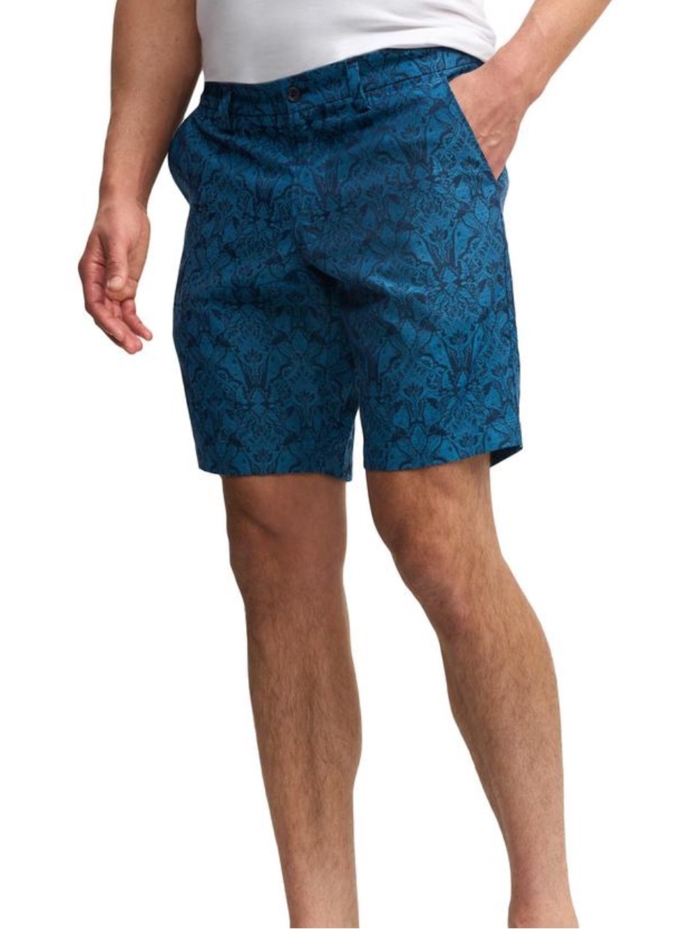Robert Graham Highland Woven 9" Inseam Blue Shorts Size 32